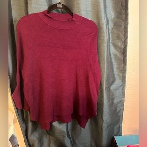 BLVD Burgundy 3/4 Bell Sleeve Sweater.